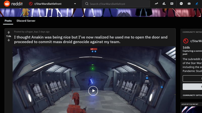 Illustration for article titled Star Wars Battlefront II Players On Opposite Teams Work Together For A Brief Moment